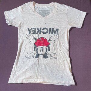Mickey Mouse Upside Down Disney Store T Shirt Short Sleeves - Women's Medium